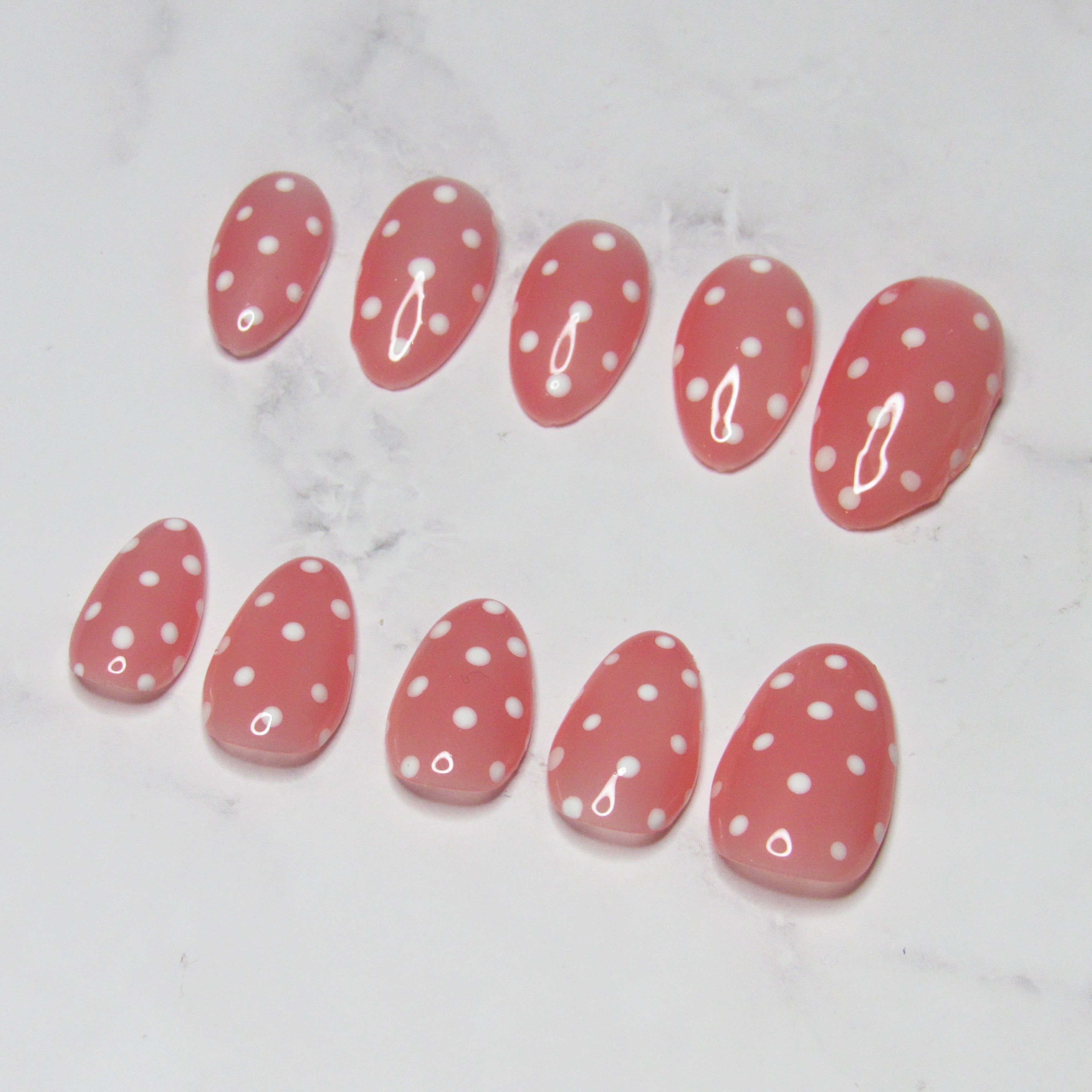 Nude Pink Polka Dot